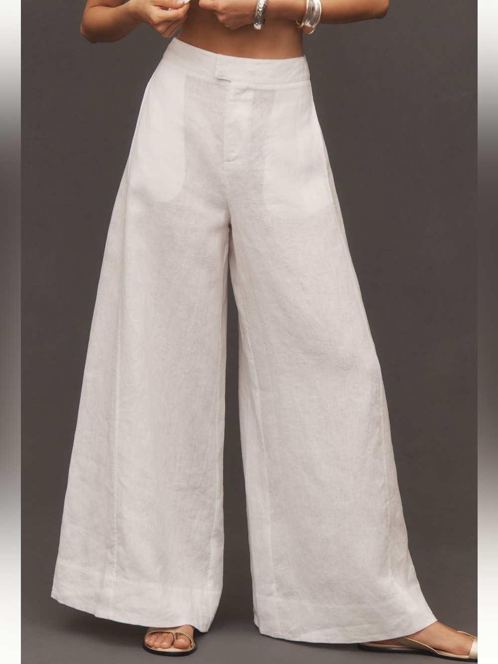 Anthropologie Linen Palazzo Pants
